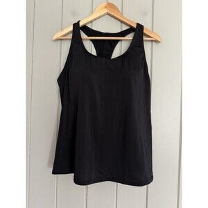 NWOT Swimsuits For All Tankini Top 18 Black Racerback Swimsuit NEW